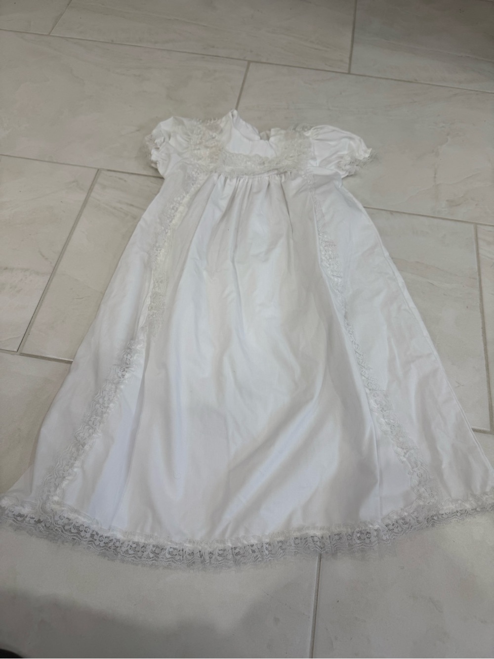 Vintage White Christening Gown
